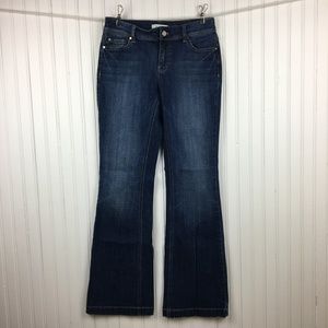 White House Black Market Flare Leg Jeans Dark Wash